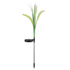 Solárna lampa čierna zelená IP44 so súmrakovým senzorom Flors Sanico Goldlux