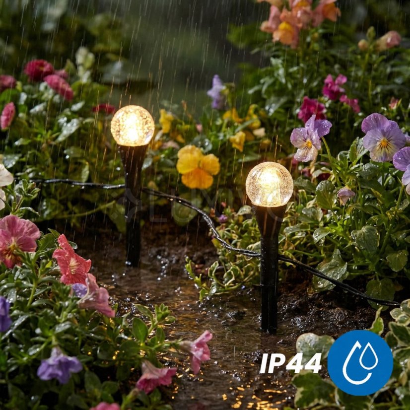 Solárna záhradná girlanda 20LED zapichovacia 5, 80m HAKON Lumiled