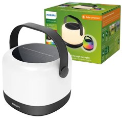 Prenosná solárna lampa LED 1,2 W 80 lm 3000K čierna Alula Philips