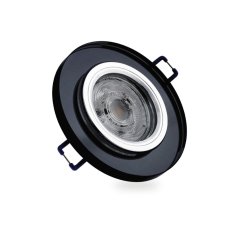LED GU10 MR16 pevné okrúhle halogénové stropné svietidlo Ariel čierne