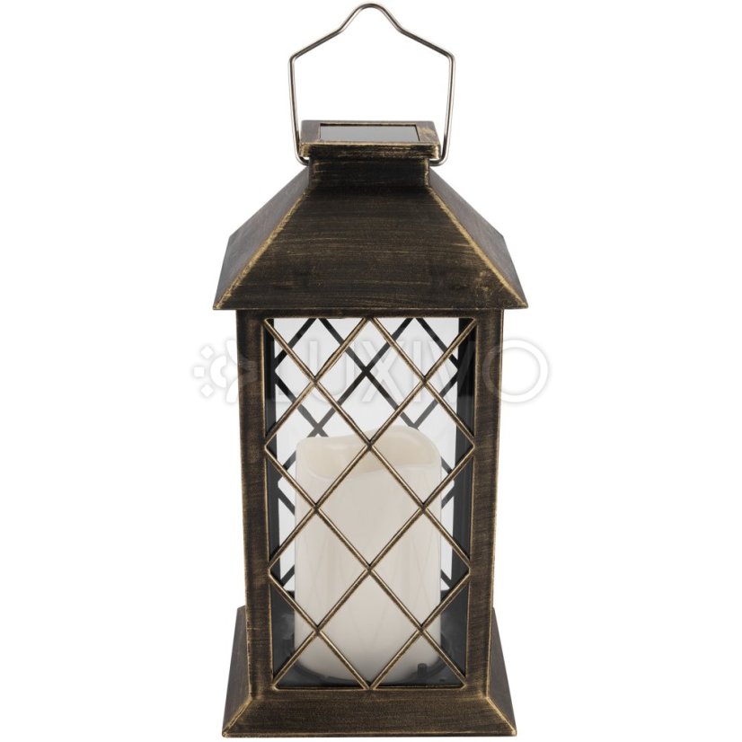 LED LIRIO Solárne záhradné prívesné svietidlo Patina 28cm LUMILED