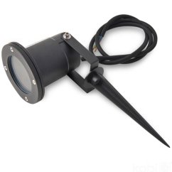 Záhradná lampa LED GU10 IP65 HAPPY Black - kábel 1 m