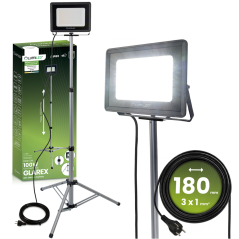Reflektor LED HALOGÉNOVÝ lampa 1X100W na statíve GLAREX 4000K LUMILED