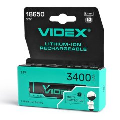 Lítiovo-iónová batéria 3, 7V 3400mAh 18650 1ks VIDEX