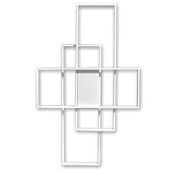 Geometrické stropné svietidlo PLAFON LED luster 130W 3000K-6500K biela + diaľkové ovládanie