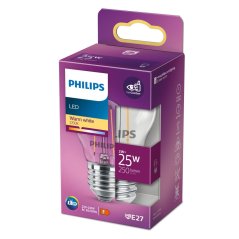 LED žiarovka E27 P45 2W = 25W 250lm 2700K Warm Filament PHILIPS