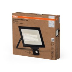 LED reflektor so senzorom pohybu a súmraku 100W 10000lm 4000K neutrálna čierny IP44 OSRAM