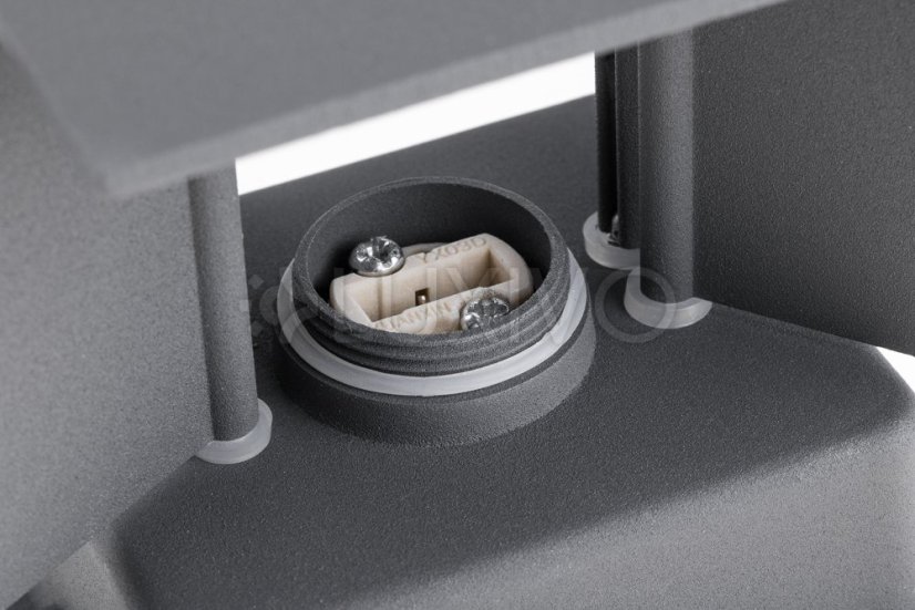 Záhradné nástenné svietidlo LED G9 nastaviteľné zhora nadol Graphite PYXIS LUMILED