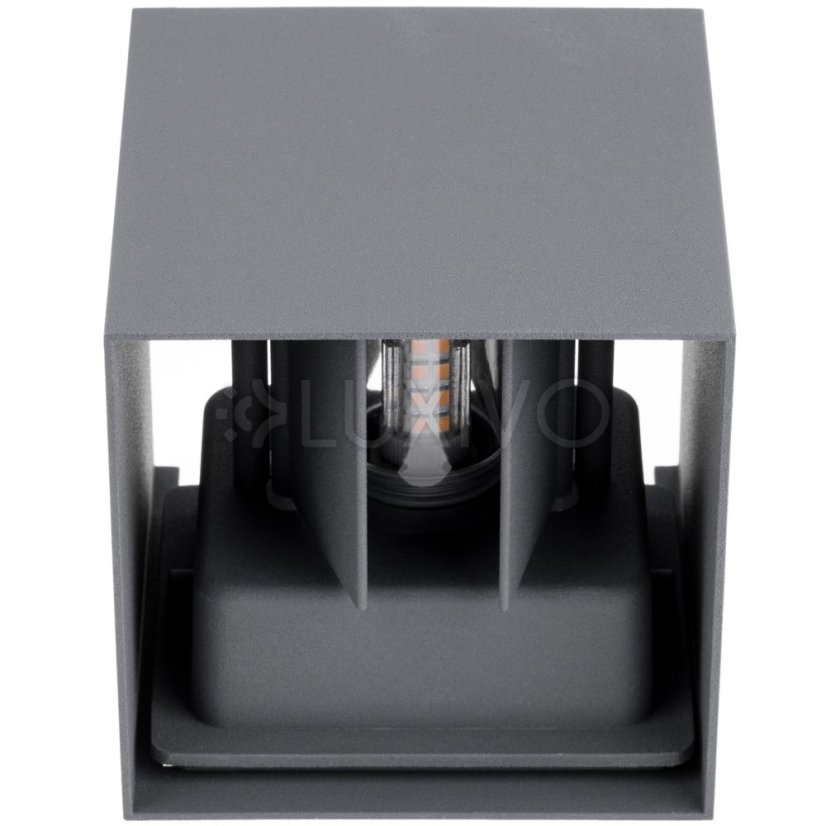 Záhradné nástenné svietidlo LED G9 nastaviteľné zhora nadol Graphite PYXIS LUMILED