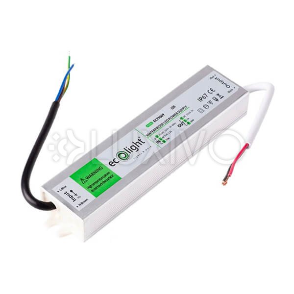 IP67 60W 12V hermetický LED zdroj Ecolight