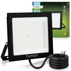 Reflektor LED ZONER2 100W 10000lm 6500K IP65 čierny LUMILED