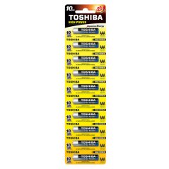 Alkalické batérie TOSHIBA HIGH POWER LR03 AAA 1,5 V STICKER 10 ks