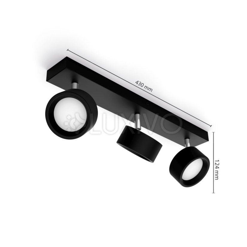 LED reflektorové stropné svietidlo 16,5 W 1650 lm 2700K Black Brother Philips
