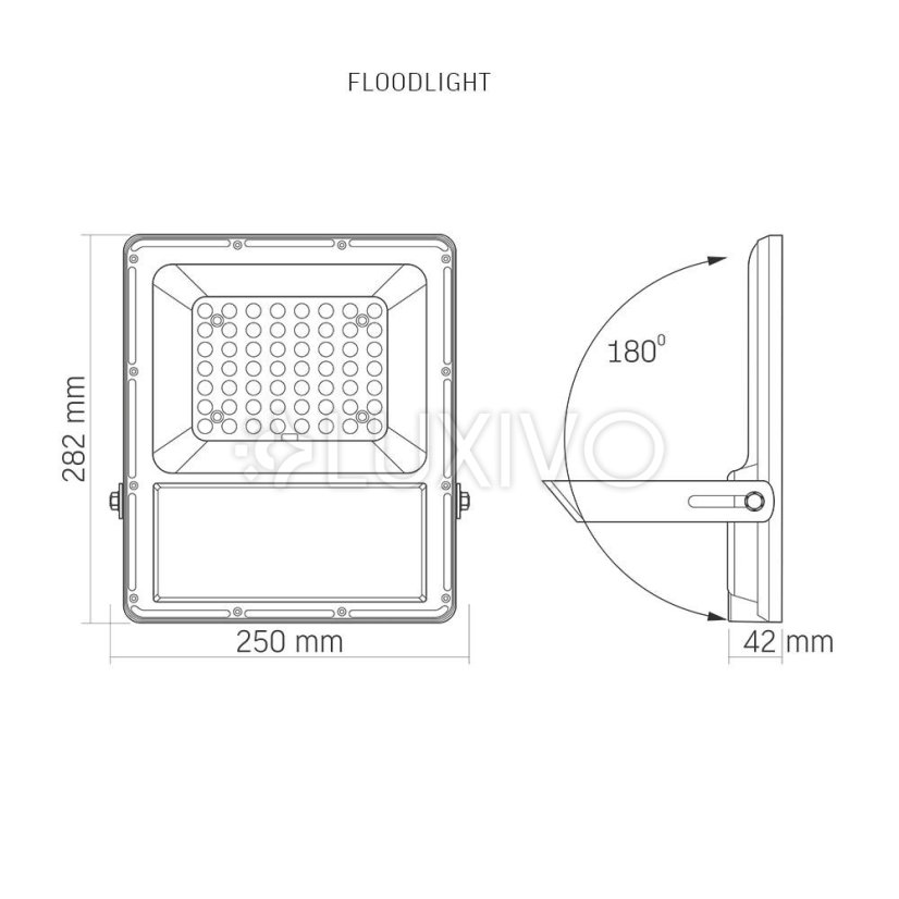 Solárne svetlomety 56x LED 100W 2800lm 5000K IP65 VIDEX Súmrakový senzor s diaľkovým ovládaním