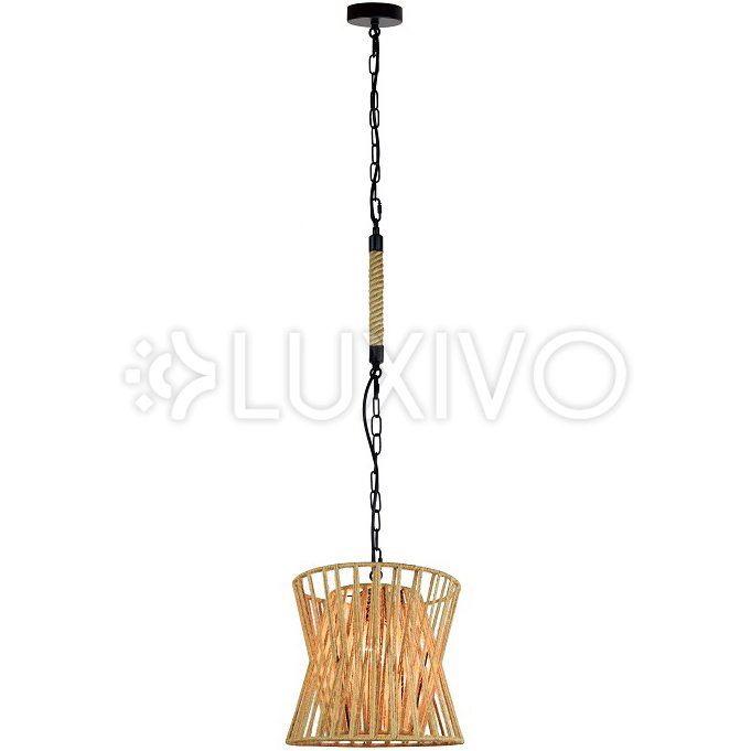 VARBERG IL MIO stropné polguľové závesné svietidlo v boho štýle z ocele + kábel 1x E27 GOLDLUX (Polux)