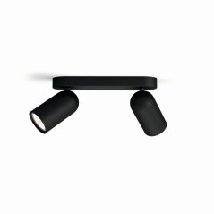 Povrchové stropné bodové svietidlo 2 x GU10 Black Pongee Philips