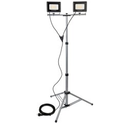 Reflektor LED Halogén lampa 2 x 50W na statíve GLAREX 4000K LUMILED