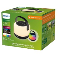 Prenosná solárna lampa LED 1,2 W 80 lm 3000K čierna Alula Philips