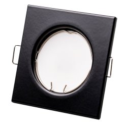 Svietidlo HALOGEN na zapustenú montáž Pevné štvorcové svietidlo PAVO Black Sheet MR16 GU10