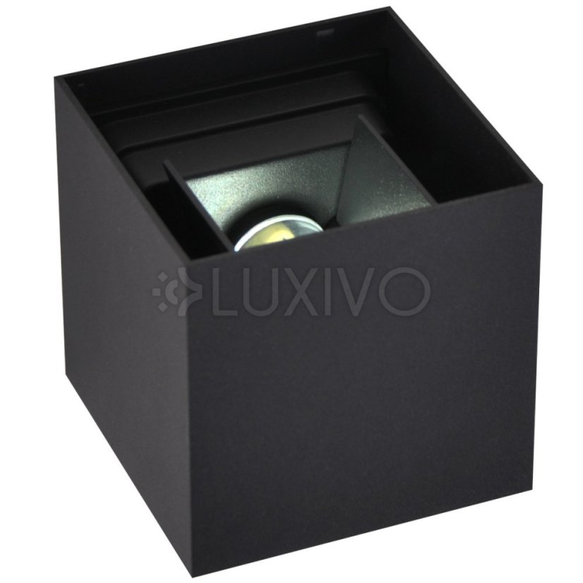 Záhradné svietidlo LED nástenné svietidlo G9 vonkajšie svietidlo Čierna horná/dolná časť s nastaviteľným uhlom osvetlenia Kira