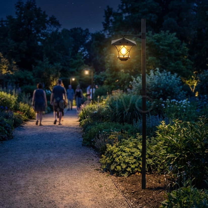 LED RIBES Solárne záhradné lampy Vonkajšia lampa 150cm LUMILED