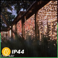 Solárna záhrada Girlanda 100 LED 12m 2700K Teplá biela LUMILED