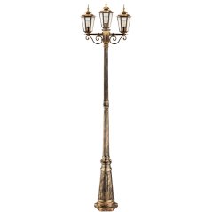 Vonkajšie záhradné svietidlo 3xE27 SQUARE 2m Patina BELLIS LUMILED
