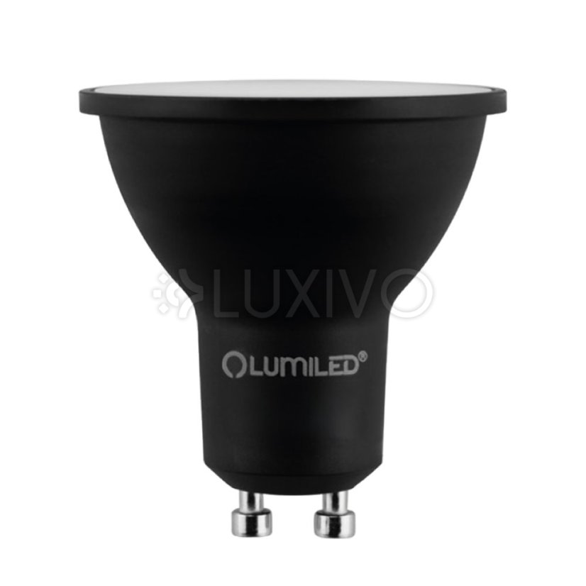LED žiarovka GU10 reflektor PAR16 6W = 50W 600lm 4000K neutrálna 120° čierna LUMILED