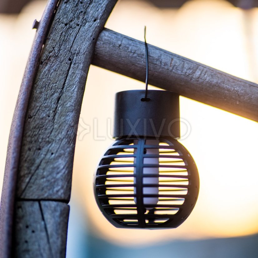Solárna lampa LED lampáš guľa záhradná IP44 1800K LUMILED