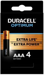 Alkalické batérie DURACELL OPTIMUM AAA LR3 4ks