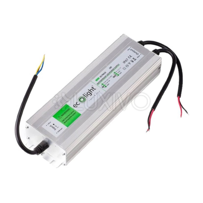 IP67 250W 12V Ecolight Hermetický LED napájací zdroj