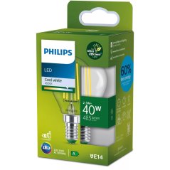 LED žiarovka E14 Ball P45 2,3W = 40W 485lm 210lm/W 4000K Neutral 300° CLASS A UltraEfficient Philips