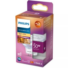 LED halogénová žiarovka GU5.3 MR16 7W = 50W 700lm 2700 Warm 36° PHILIPS Stmievateľná žiarovka
