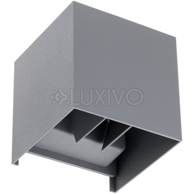 Záhradné nástenné svietidlo LED G9 nastaviteľné zhora nadol Graphite PYXIS LUMILED