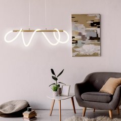 Závesná stropná lampa 38W 4450lm 4000K neutrálna zlatá Emma Goldlux