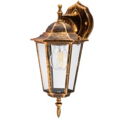 Vonkajšie fasádne nástenné svietidlo E27 LATARNIA DOWN DOWN Patina BELLIS LUMILED