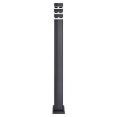 Lampa LED záhradná stojaca vonkajšia stĺpik GU10 sivá IP44 Malibu 80cm Masterled