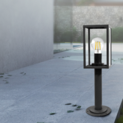 Záhradný stojaca stĺpik lampa E27 čierna IP44 Malmo Goldlux