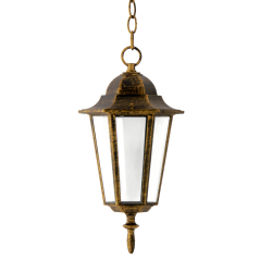 Závesná záhradná lampa E27 patinová IP43 Liguria Goldlux