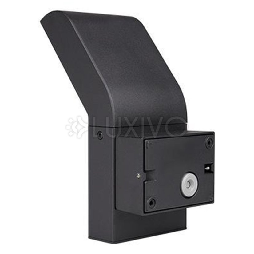 Lampa LED záhradná nástenné svietidlo fasádne vonkajšie 12W 550lm 4000K neutrálna 120° čierna IP54 so senzorom pohybu Clark Masterled