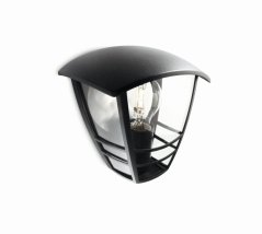 CREEK myGarden E27 IP44 Lucerna čierna PHILIPS LED fasádne svetlo