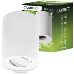 HALOGEN Spot Tube Moving GU10 Round White 125mm AMAT-XL LUMILED pre povrchovú montáž