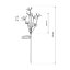 2x Solárna záhradná lampa LED ALISMA zapichovacia vonkajšia 70cm 2700K IP44 LUMILED