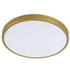 Plafón LED stropný 15W 1600lm 4000K neutrálna 120° biely zlatý Kern Sanico Goldlux
