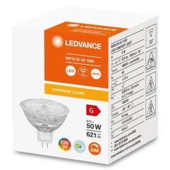LED žiarovka MR16 12V 8W = 50W 621lm 4000K Neutrálna 36° CRI90 Stmievateľná LEDVANCE Superior