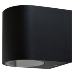 Záhradné nástenné svietidlo LED GU10 BOSTON GOLDLUX (Polux) ALUMINIUM BLACK