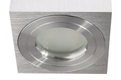 HALOGEN Vodotesná hliníková SPOT TUBA 95mm IP44 Chróm AQUARIUS SQUARE Kobi