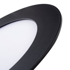 Zapustené svietidlo downlight LED 6W 270lm 3000K teplá 110° okrúhle čierne ROUNDA