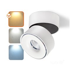 Stropný reflektor nastaviteľný LED 9W 550lm 3000K teplá biely stmievateľná CRI90 Lahti Kobi