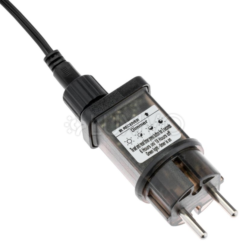 Záhrada Girland Vonkajšie osvetlenie Reťaz 15,2 m 30x LED okrasné korálky 3000K + diaľkové ovládanie DOLLIS LUMILED